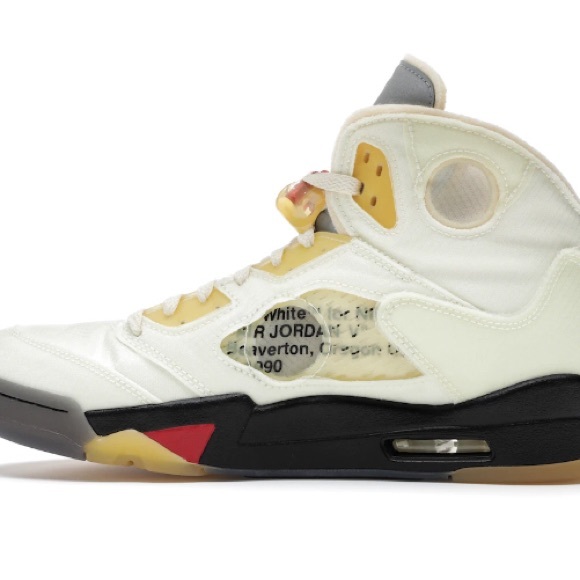 Jordan 5 Retro//Off White//Sail - Picture 9 of 10